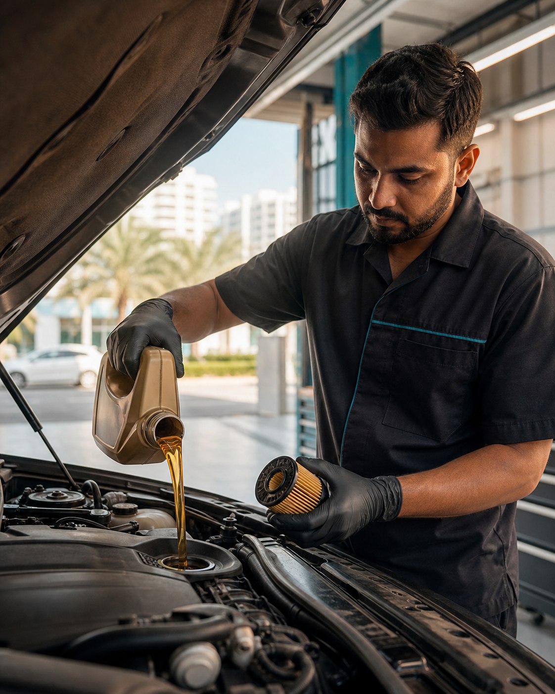 Oil Change service in The Villa